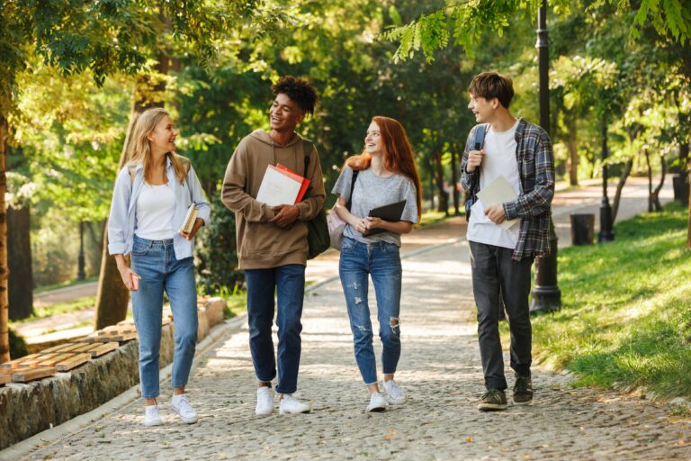 Parks in University City: Rush's Guide for UNCC Students 2 student walking through a park in university city charlotte